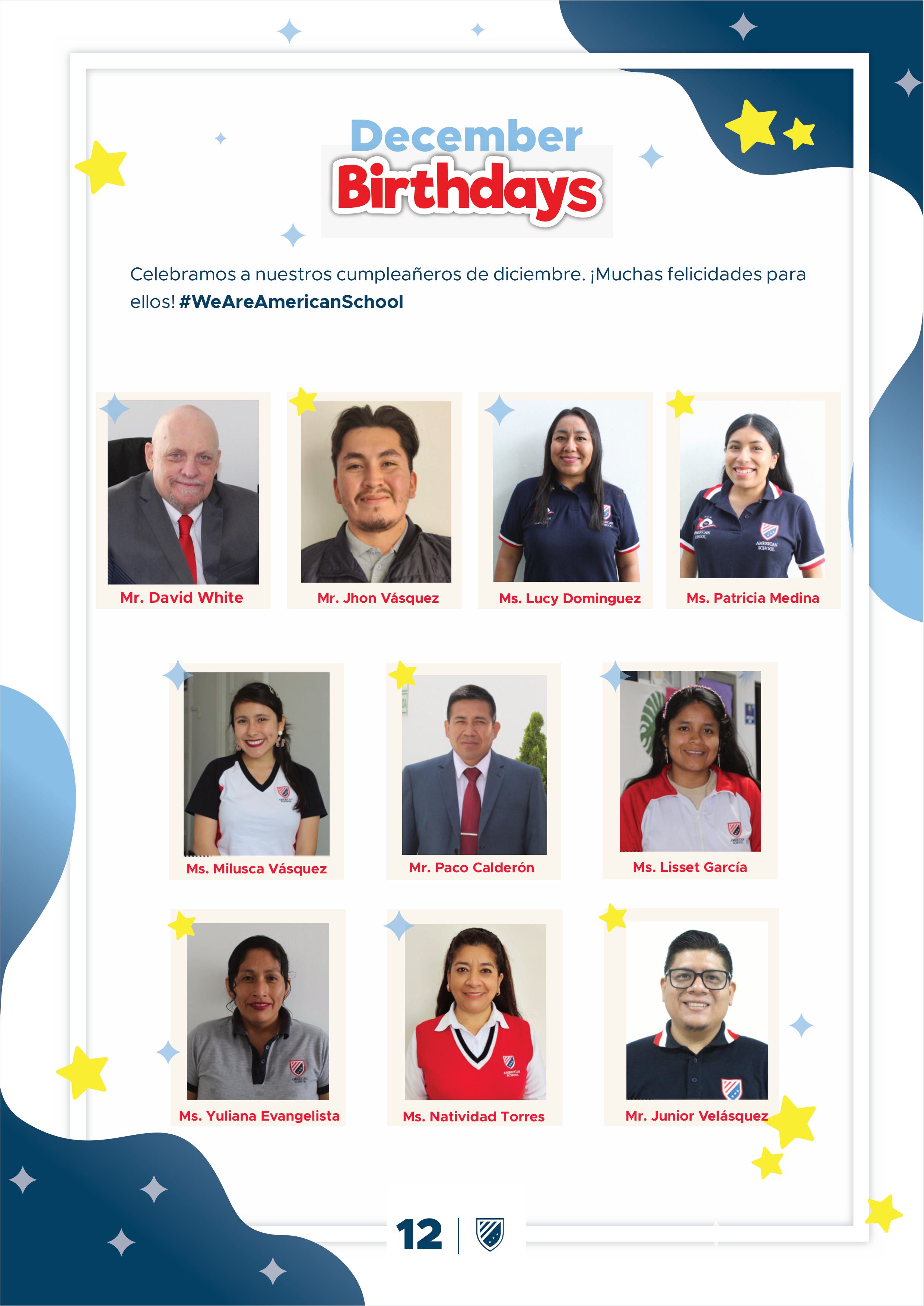 Presentamos la 10 edición de nuestro boletín institucional, correspondiente al mes de diciembre 2024.  We are a American School!