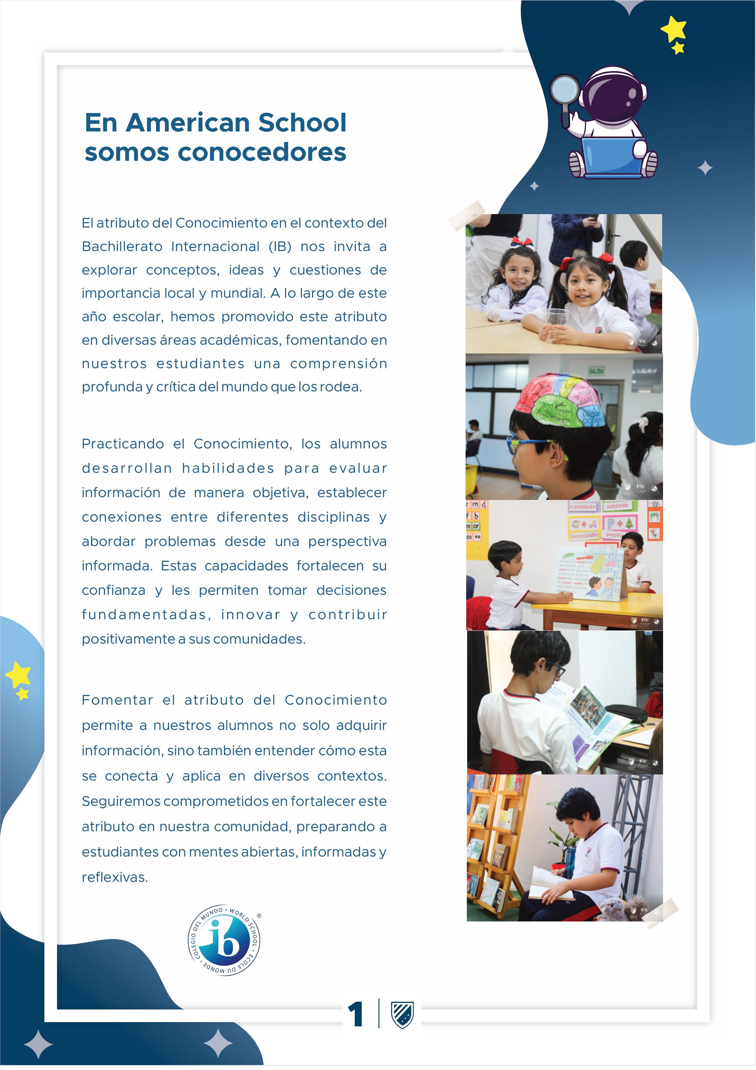 Presentamos la 10 edición de nuestro boletín institucional, correspondiente al mes de diciembre 2024.  We are a American School!