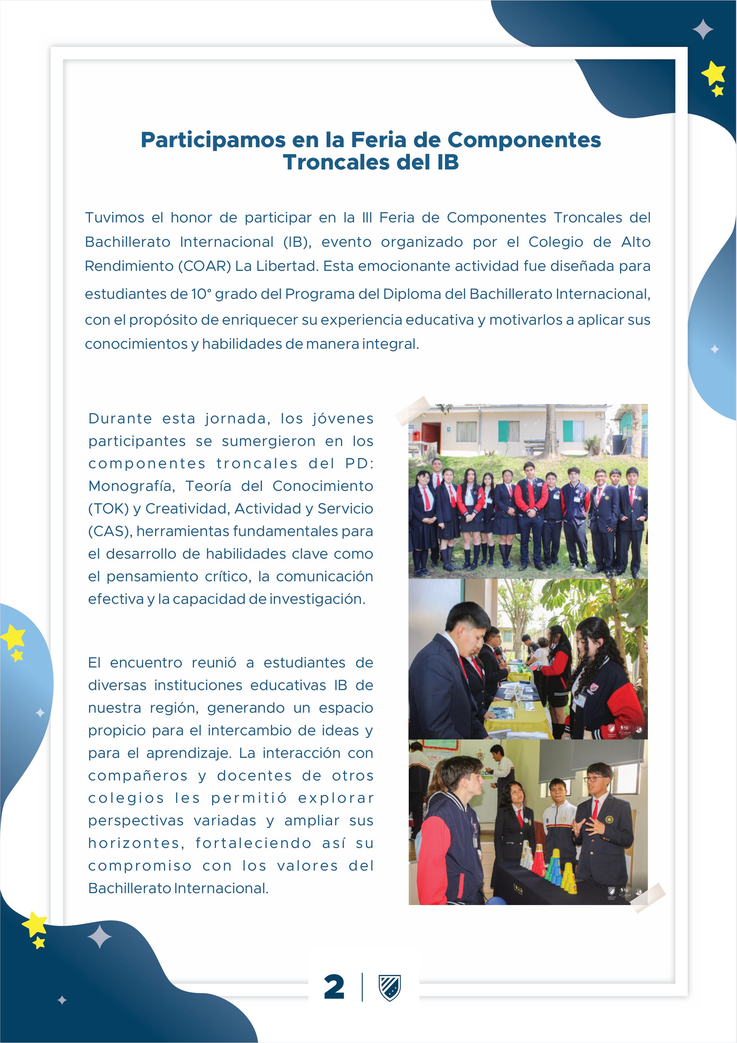 Presentamos la 10 edición de nuestro boletín institucional, correspondiente al mes de diciembre 2024.  We are a American School!