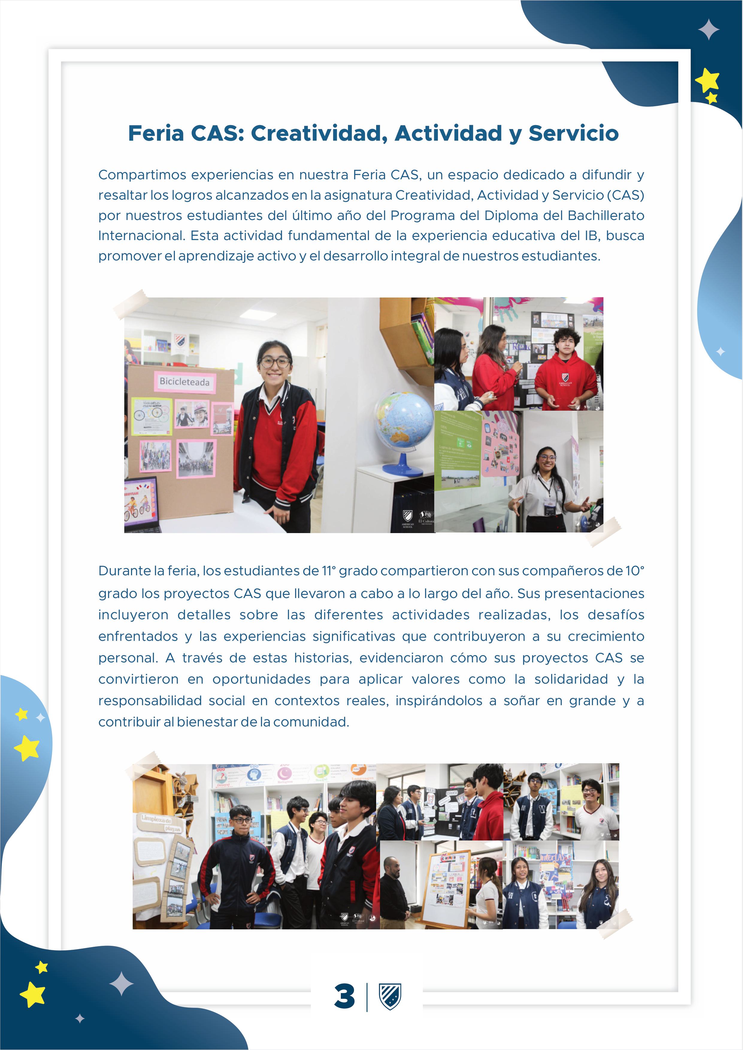 Presentamos la 10 edición de nuestro boletín institucional, correspondiente al mes de diciembre 2024.  We are a American School!