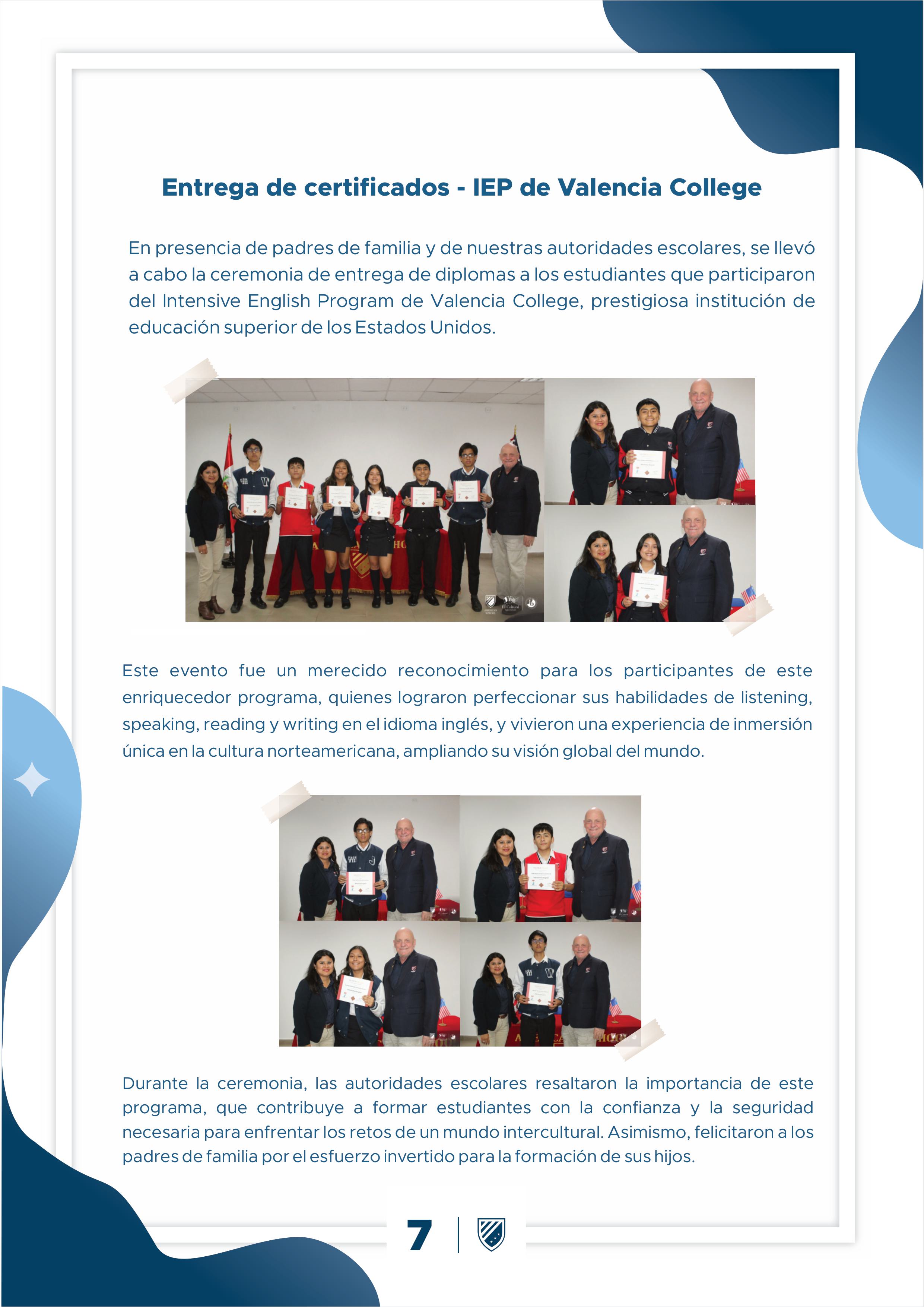 Presentamos la 10 edición de nuestro boletín institucional, correspondiente al mes de diciembre 2024.  We are a American School!