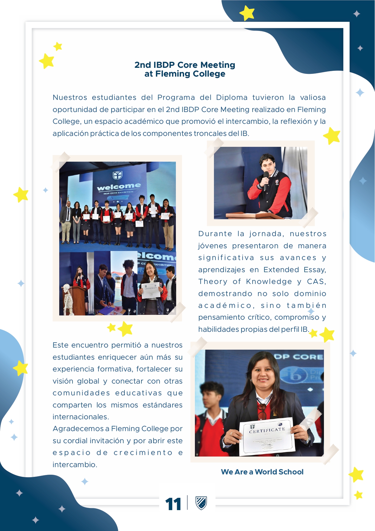 Presentamos la 6ta edición de nuestro boletín institucional, correspondiente al mes de Setiembre 2025.  We are a American School!
