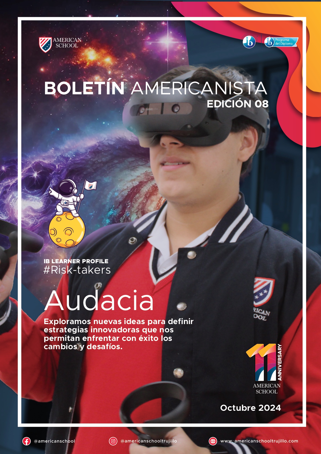 Presentamos la 8va edición de nuestro boletín institucional, correspondiente al mes de octubre 2024.  We are a American School!