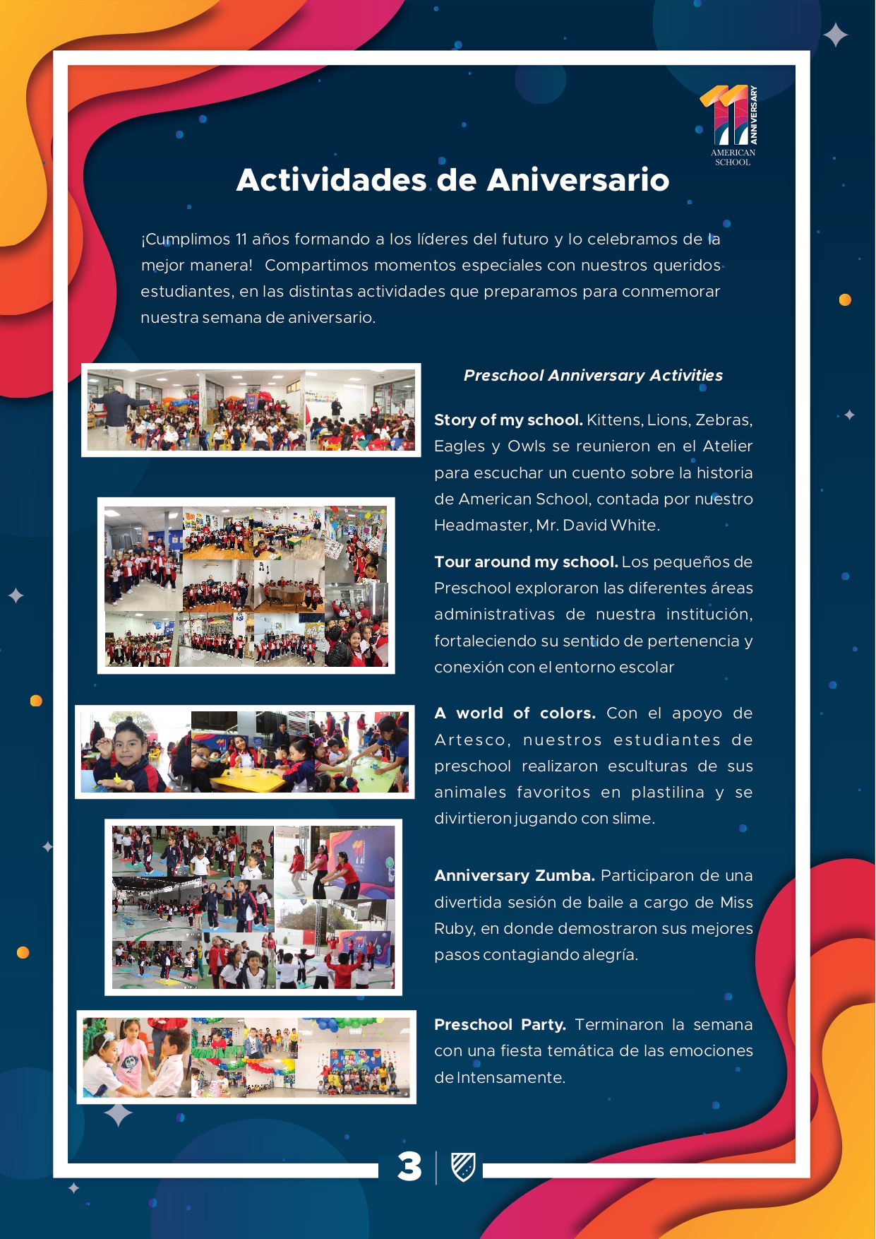 Presentamos la 6ta edición de nuestro boletín institucional, correspondiente al mes de octubre 2024.  We are an American School!