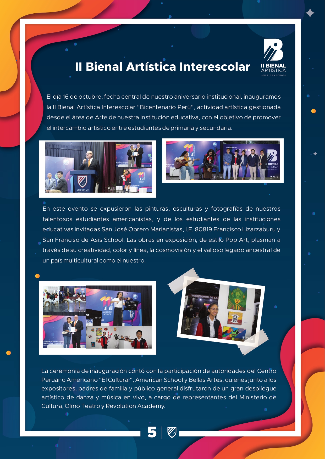 Presentamos la 6ta edición de nuestro boletín institucional, correspondiente al mes de octubre 2024.  We are an American School!